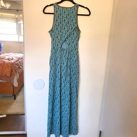 Toad & Co Sunkissed Maxi Dress Geometric Teal Small - Picture 9 of 16